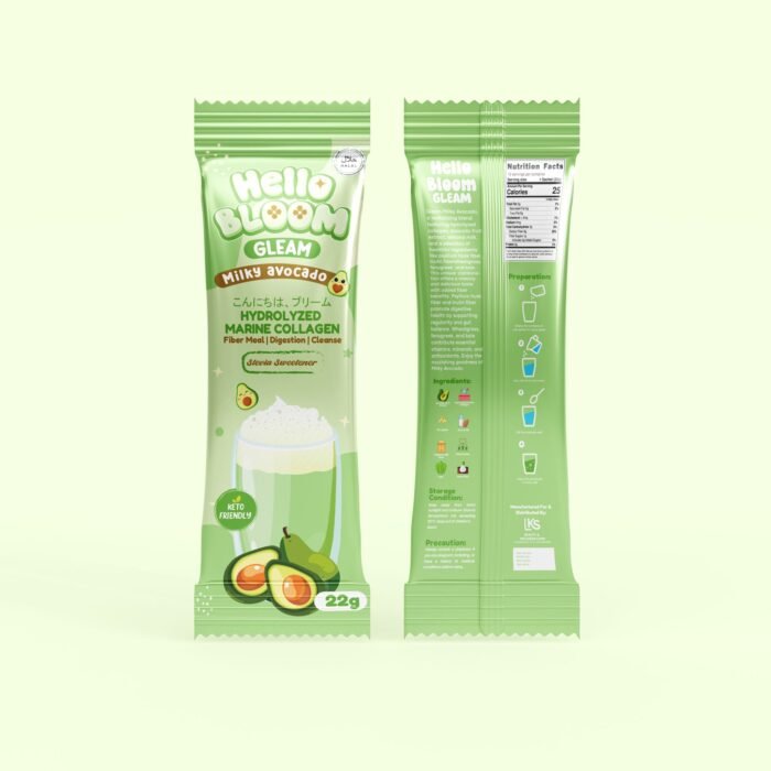 ⁦Hello BLOOM GLEAM Milky Avocado Collagen Drink (10 Sachets)⁩ - الصورة ⁦2⁩