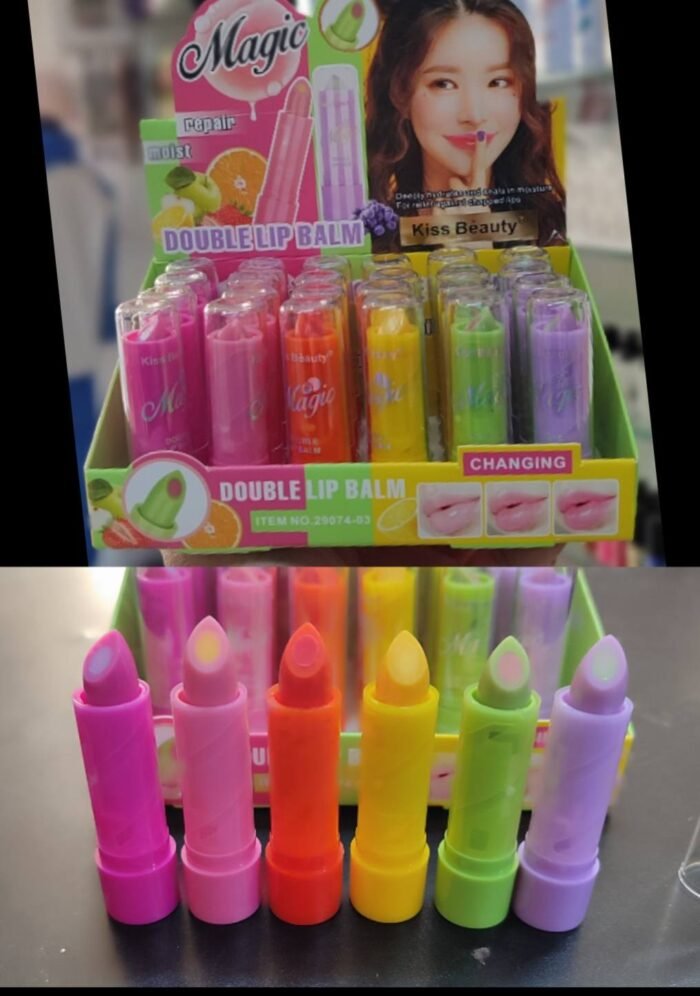 Kiss Beauty Magic Double Lip Balm 24pc
