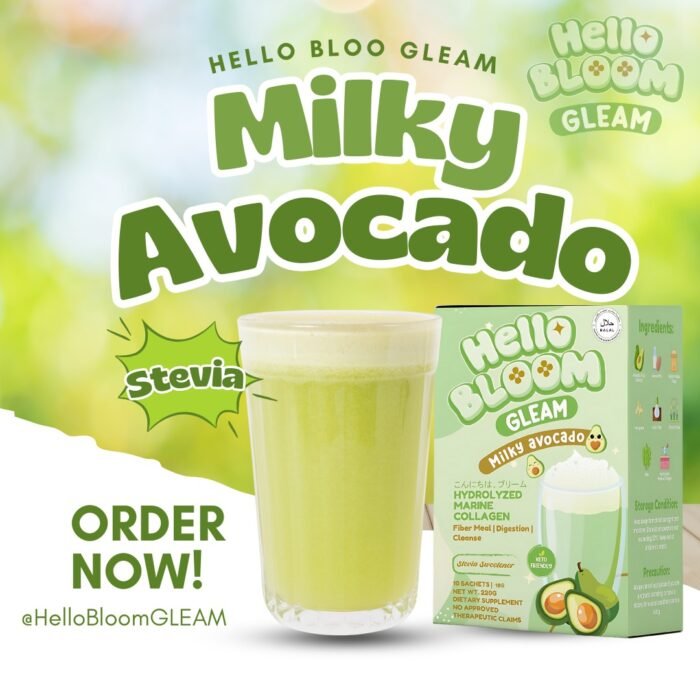 ⁦Hello BLOOM GLEAM Milky Avocado Collagen Drink (10 Sachets)⁩ - الصورة ⁦4⁩