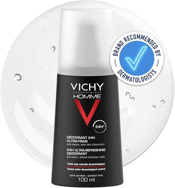 ⁦Vichy Homme Ultra-Fresh Deodorant Spray 100ML⁩ - الصورة ⁦2⁩