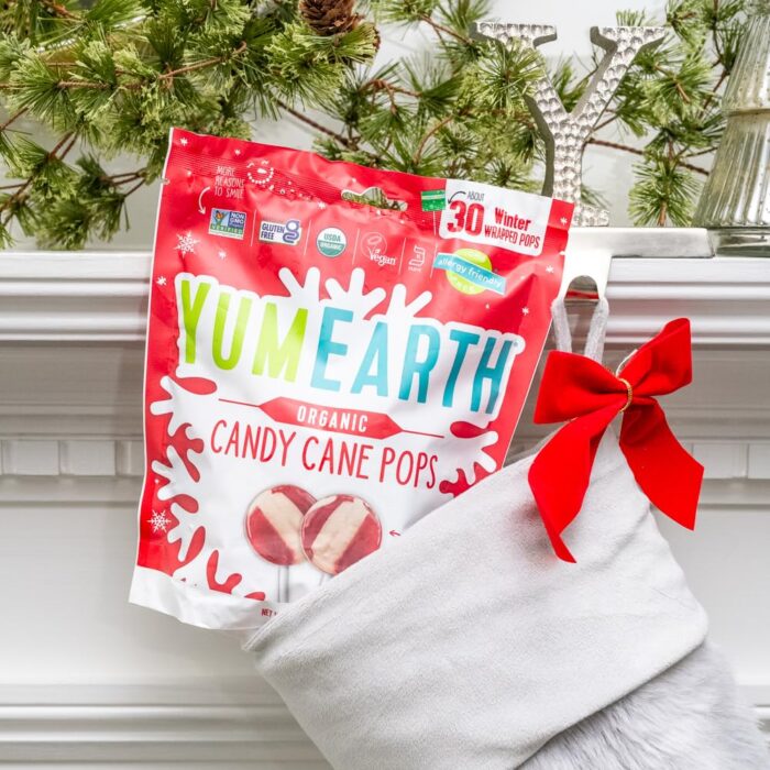 YumEarth Organic Candy Cane Pops, 30 Wrapped Pops