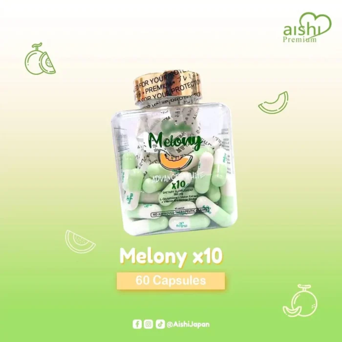 ⁦Aishi Premium Gluta Melony 10 in 1 Advanced White Glutathione (60 capsules)⁩ - الصورة ⁦2⁩
