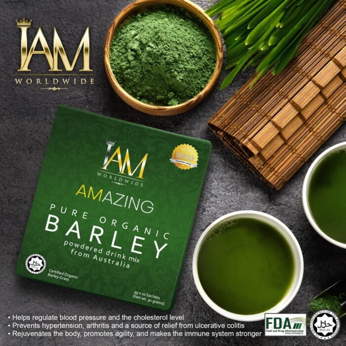 ⁦Amazing Pure Organic Barley Powder Drink Mix from Australia 10 sachets⁩ - الصورة ⁦5⁩