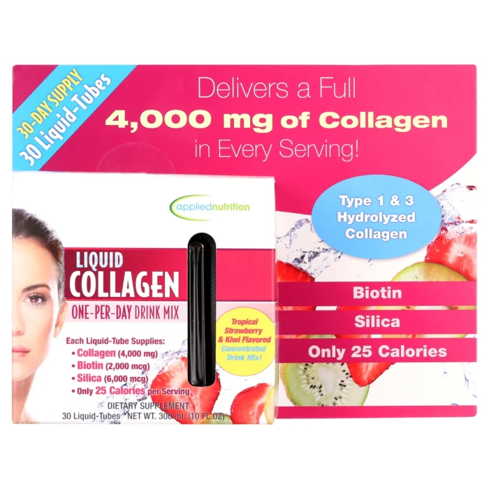 ⁦Applied Nutrition Liquid Collagen Skin Revitalization, 10 Tubes 3.35 Fl Oz⁩ - الصورة ⁦3⁩