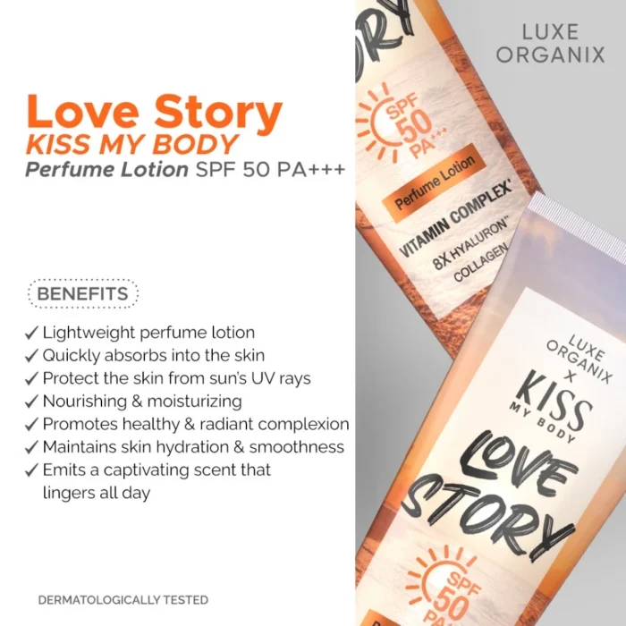 ⁦Luxe Organix x Kiss My Body Perfume Lotion SPF50 200g⁩ - الصورة ⁦4⁩