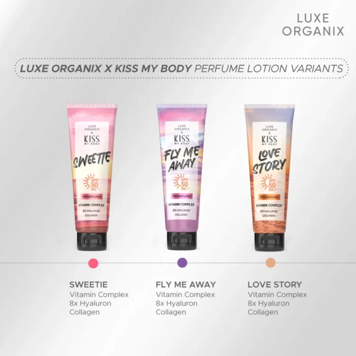 ⁦Luxe Organix x Kiss My Body Perfume Lotion SPF50 200g⁩ - الصورة ⁦3⁩