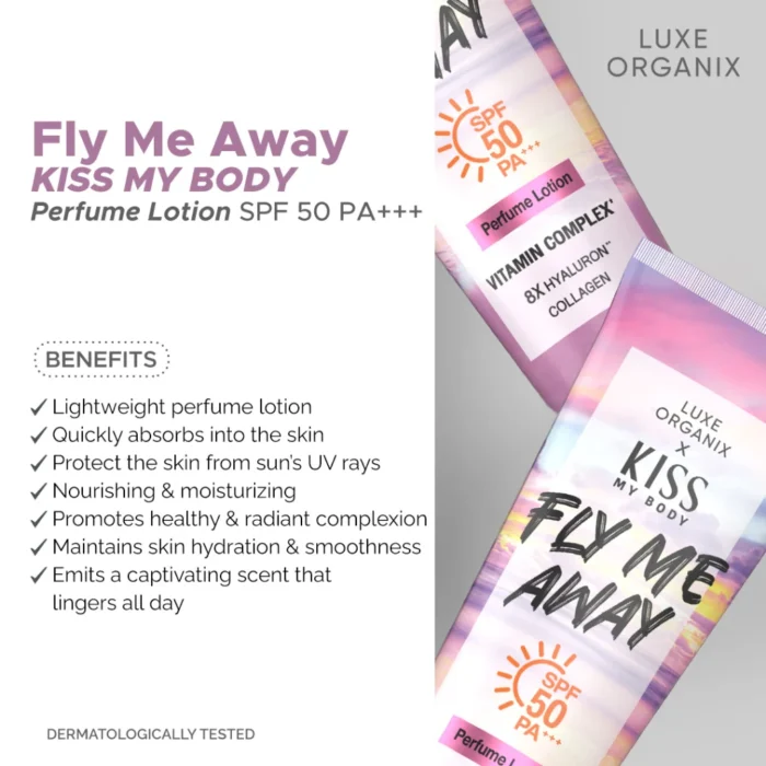 ⁦Luxe Organix x Kiss My Body Perfume Lotion SPF50 200g⁩ - الصورة ⁦5⁩