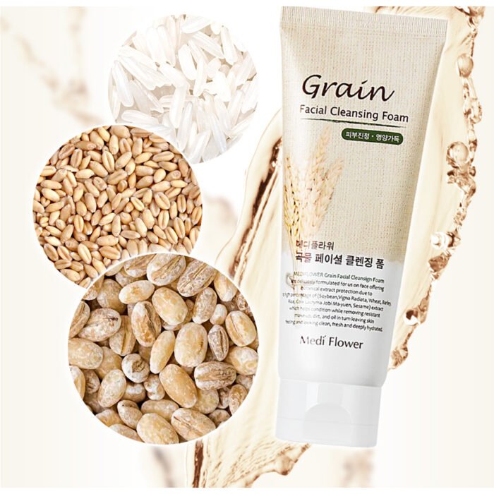 ⁦MEDIFLOWER Grain Facial Cleansing Foam 150 ml⁩ - الصورة ⁦4⁩