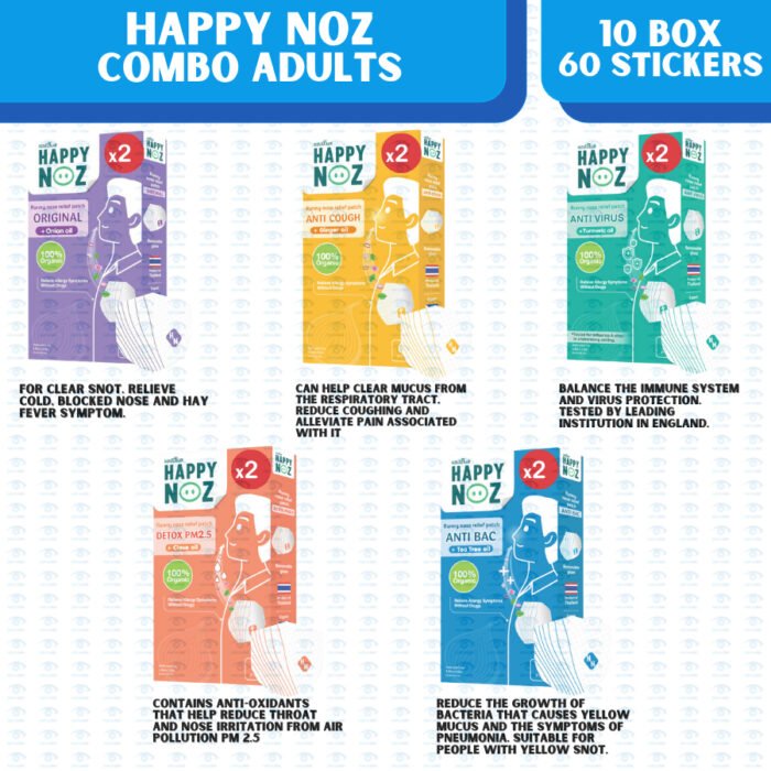 ⁦Happy Noz Anti Bac Organic Onion Stickers for Adults⁩ - الصورة ⁦3⁩