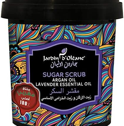 Jardin D Oleane Sugar Scrub Argan Oil & Lavender Essential Oil 600g