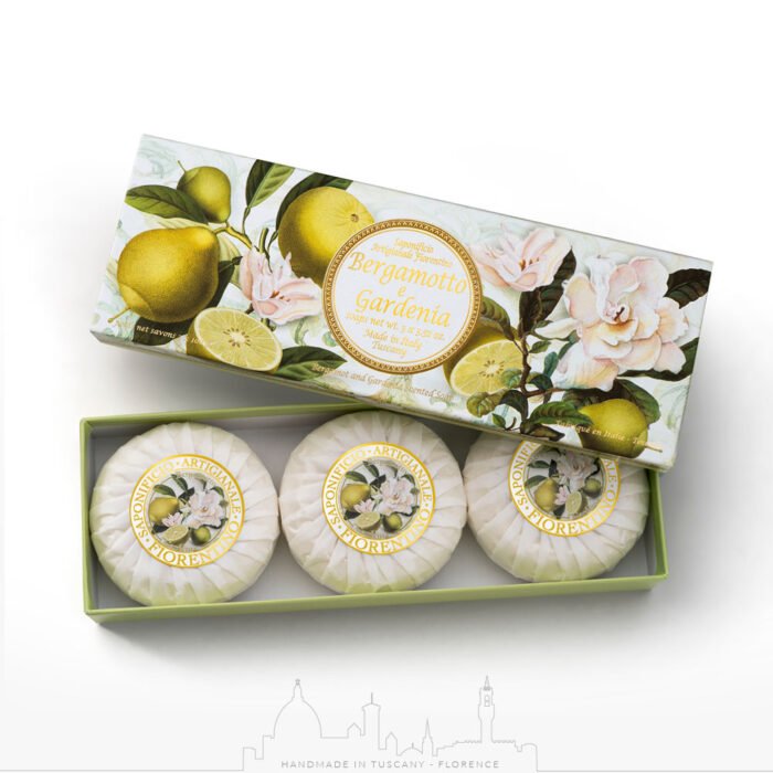 Sapone al Bergamotto e Gardenia 100% vegetale 3 x 100 gr