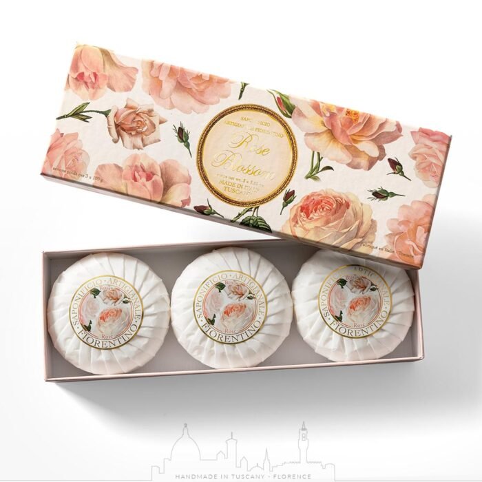 Sapone alle rose 100% vegetale 3 x 100 g.