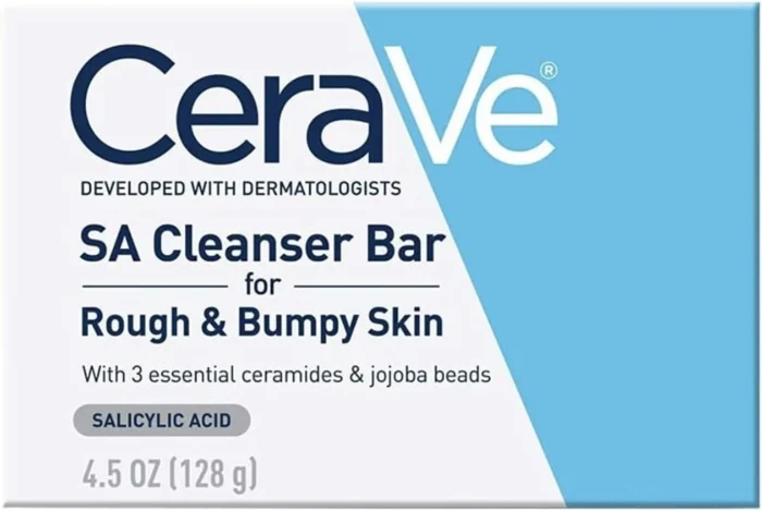 CeraVe SA Cleanser Bar for Rough & Bumpy Skin, 4.5 OZ | Soap-Free, Parabens-free