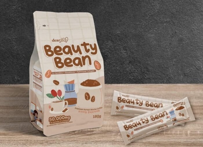 Dear Face BEAUTY BEAN Premium Korean Mocha Coffee, 10 Sachets