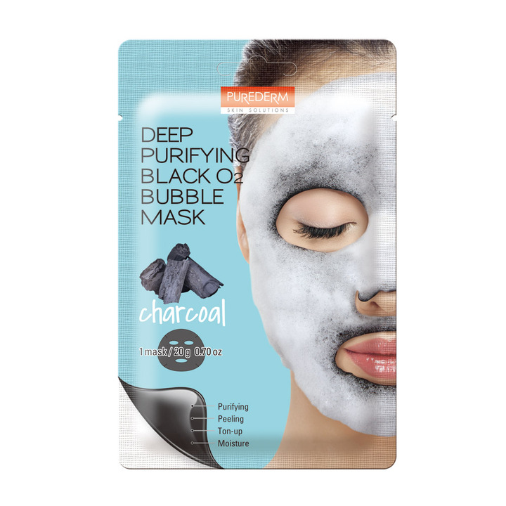 Deep Purifying Black O2 Bubble Mask “Charcoal”