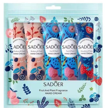 SADOER 5pcs/set Fruit Plant Fragrance Hand Cream