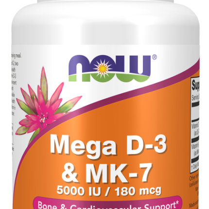 now-Mega D-3 & MK-7, 60 Capsules