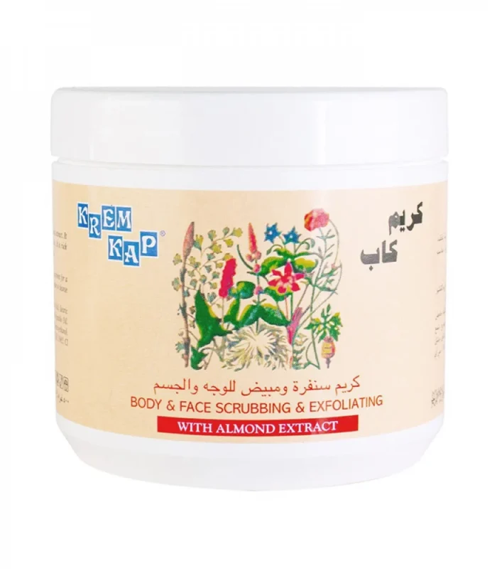 Cream Cap Almond Face and Body Scrub and Whitening Cream 500g