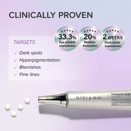 MARY & MAY Tranexamic Acid + Glutathion Eye Cream - 30ml