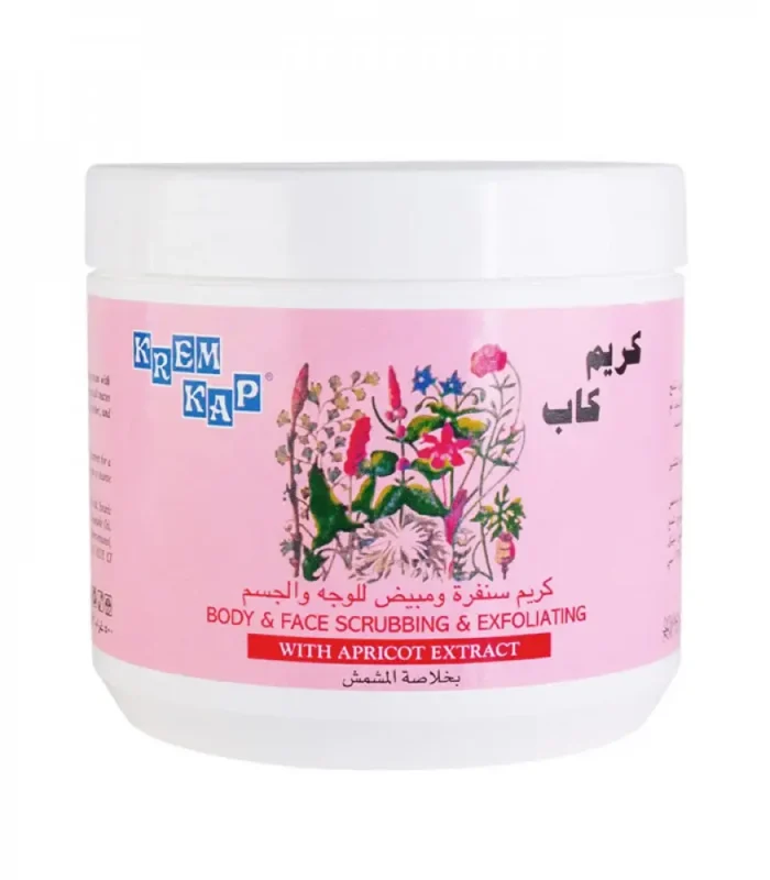 Cream Cap Apricot Face and Body Scrub and Whitening Cream 500g