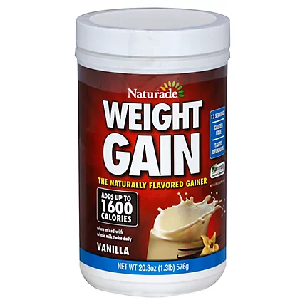 Naturade Weight Gain Instant Nutrition Drink Mix, Vanilla ,20.3 Ounce