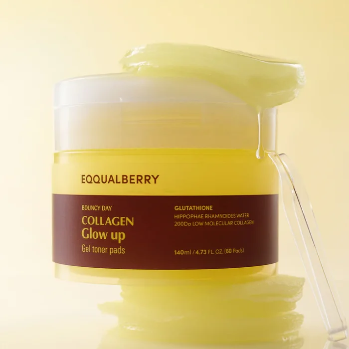 EQQUALBERRY-Collagen Glow Up Gel Toner Pads