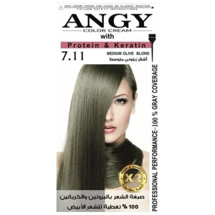 angy color cream with protein & keratin 7.11