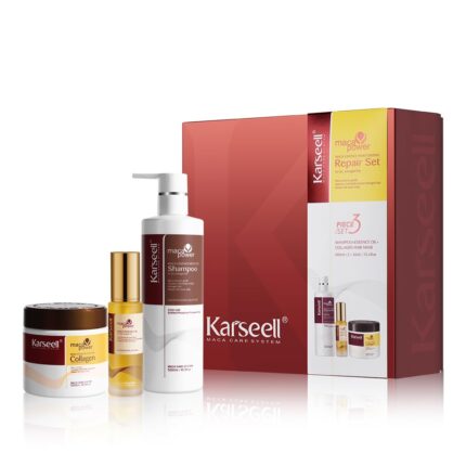 Karseell ,Collagen Hair Mask+Hair Shampoo+Argan Oil Set