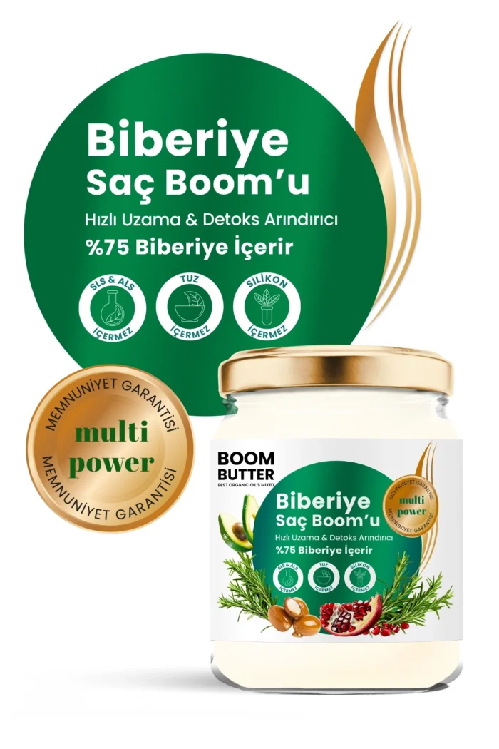BOOM BUTTER Hızlı Uzama ve Detoks Arındırıcı %75 Biberiye Saç Bakım Boom'u 190 ML
