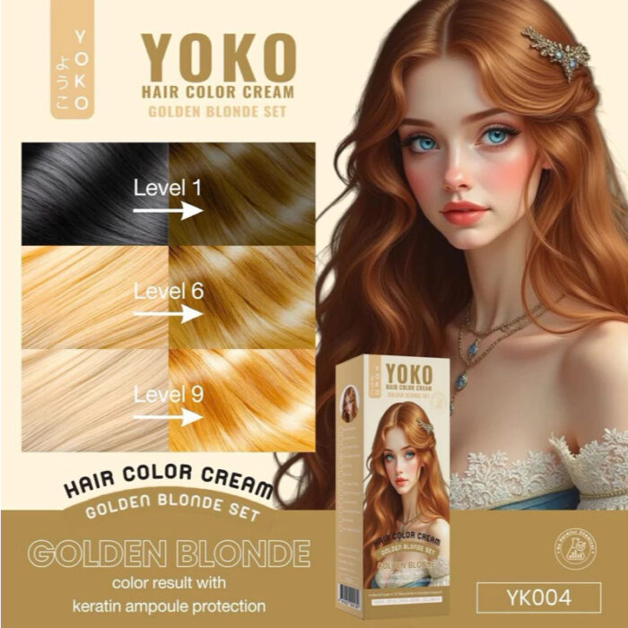 YOKO - hair color cream GOLDEN BLONDE SET
