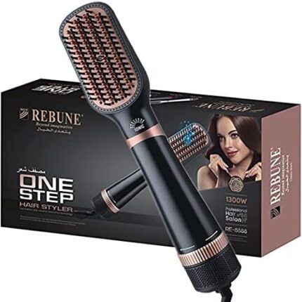 REBUNE RE-8888 Hair Styler One-Step Hot Air Stylers, 1300W Hair Dryer & Volumizer Styler Hot Air Brush
