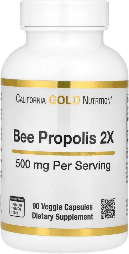 California Gold Nutrition, Bee Propolis 2X, 500 mg, 90 Veggie Caps