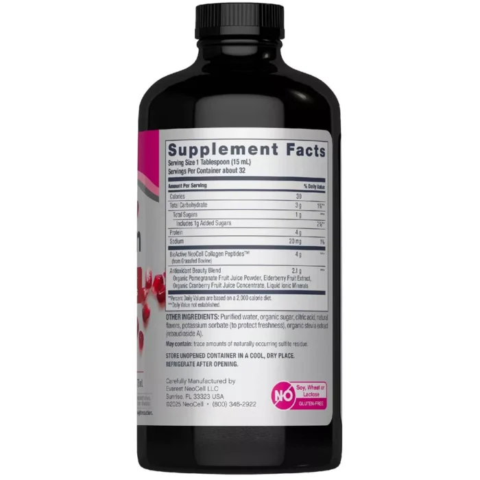 ⁦NeoCell Collagen Liquid - Pomegranate (473ml)⁩ - الصورة ⁦2⁩