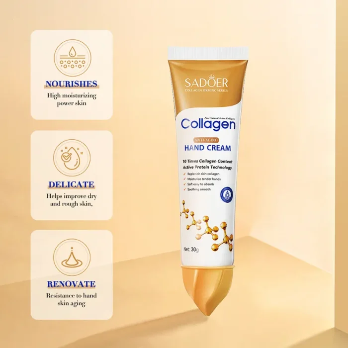 ⁦SADOER Collagen Freesia Anti-Aging Hand Cream 30g⁩ - الصورة ⁦3⁩