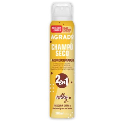 AGRADO , Champú Seco 2en1 Acondicionador Spray Milky 200ML