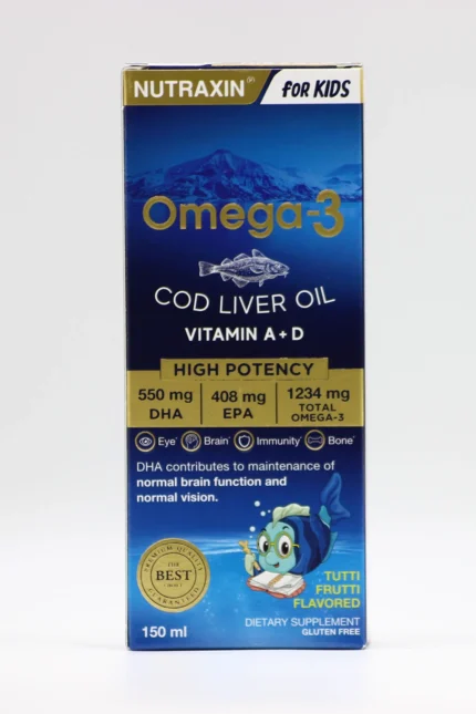 Nutraxin Omega-3 Cod Liver Oil For Kids - 150 ml