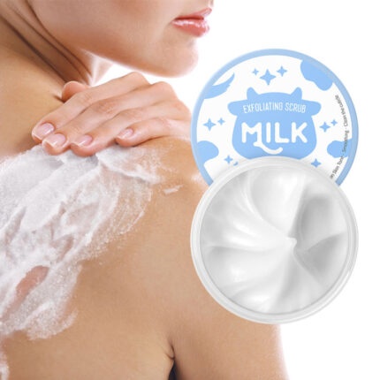 LAIKOU Milk Exfoliating Body Scrub Remove Cuticle Dead Skin Smoothing Even Skin Tone -90gm