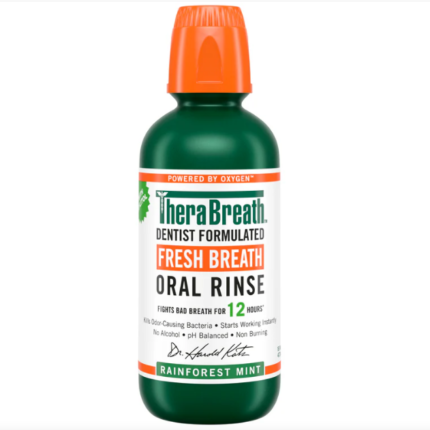 TheraBreath Fresh Breath Oral Rinse, Rainforest Mint